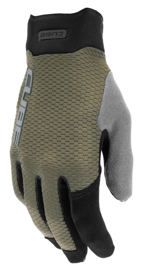 Cube handschoenen Gravity lange vinger TM olive´n´grey