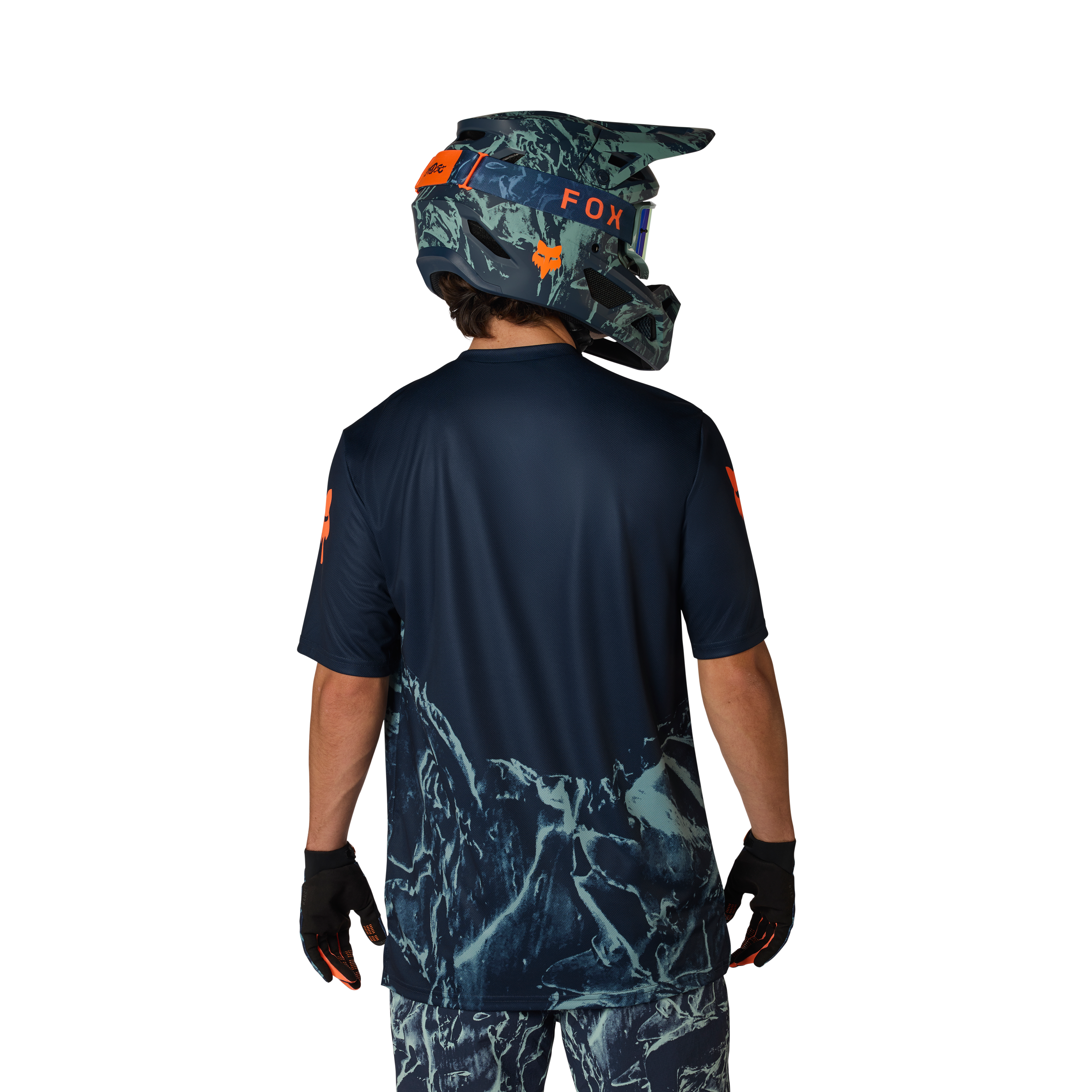 Fox Ranger SS Jersey Img Print Arctisch Blauw
