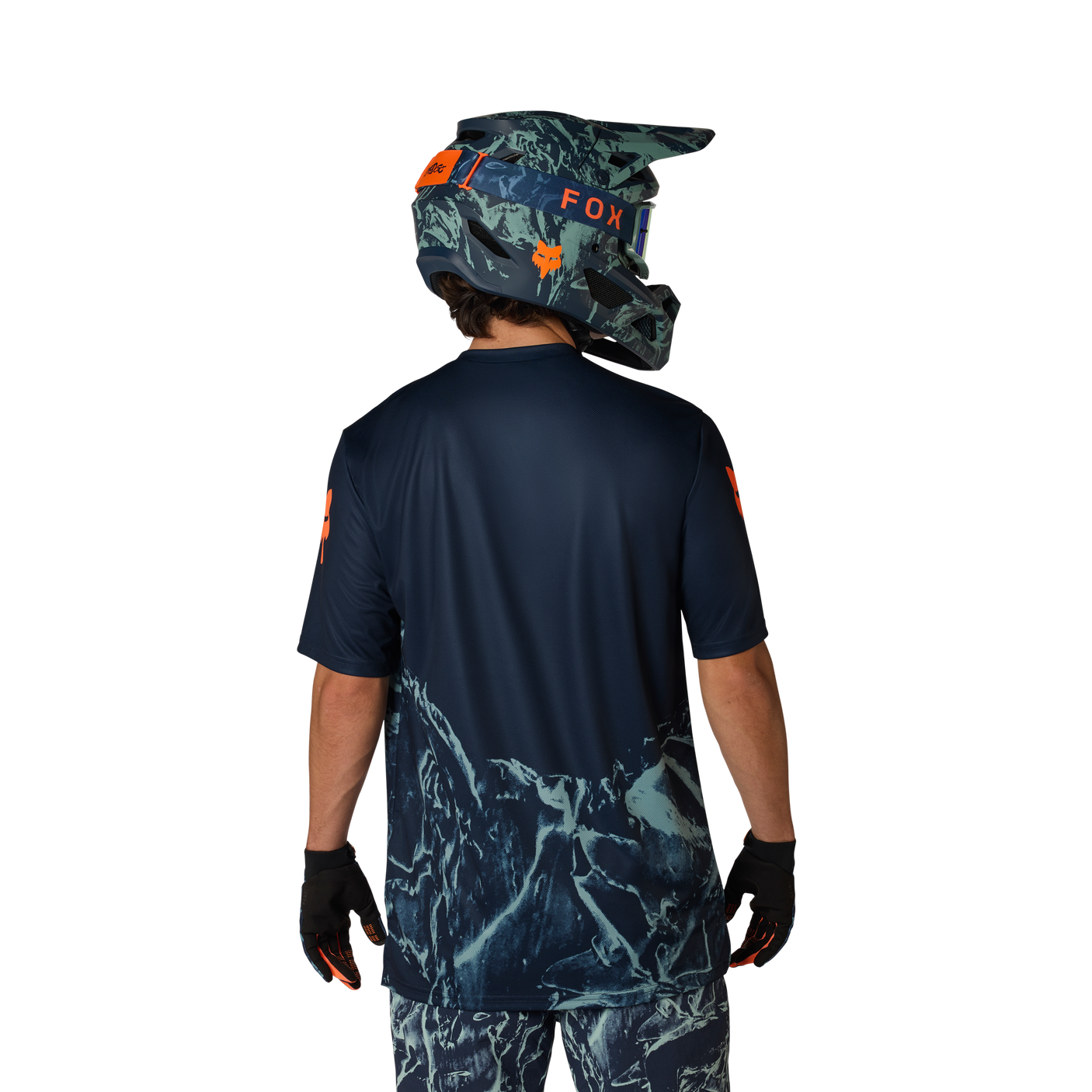 Fox Ranger SS Jersey Img Print Arctisch Blauw