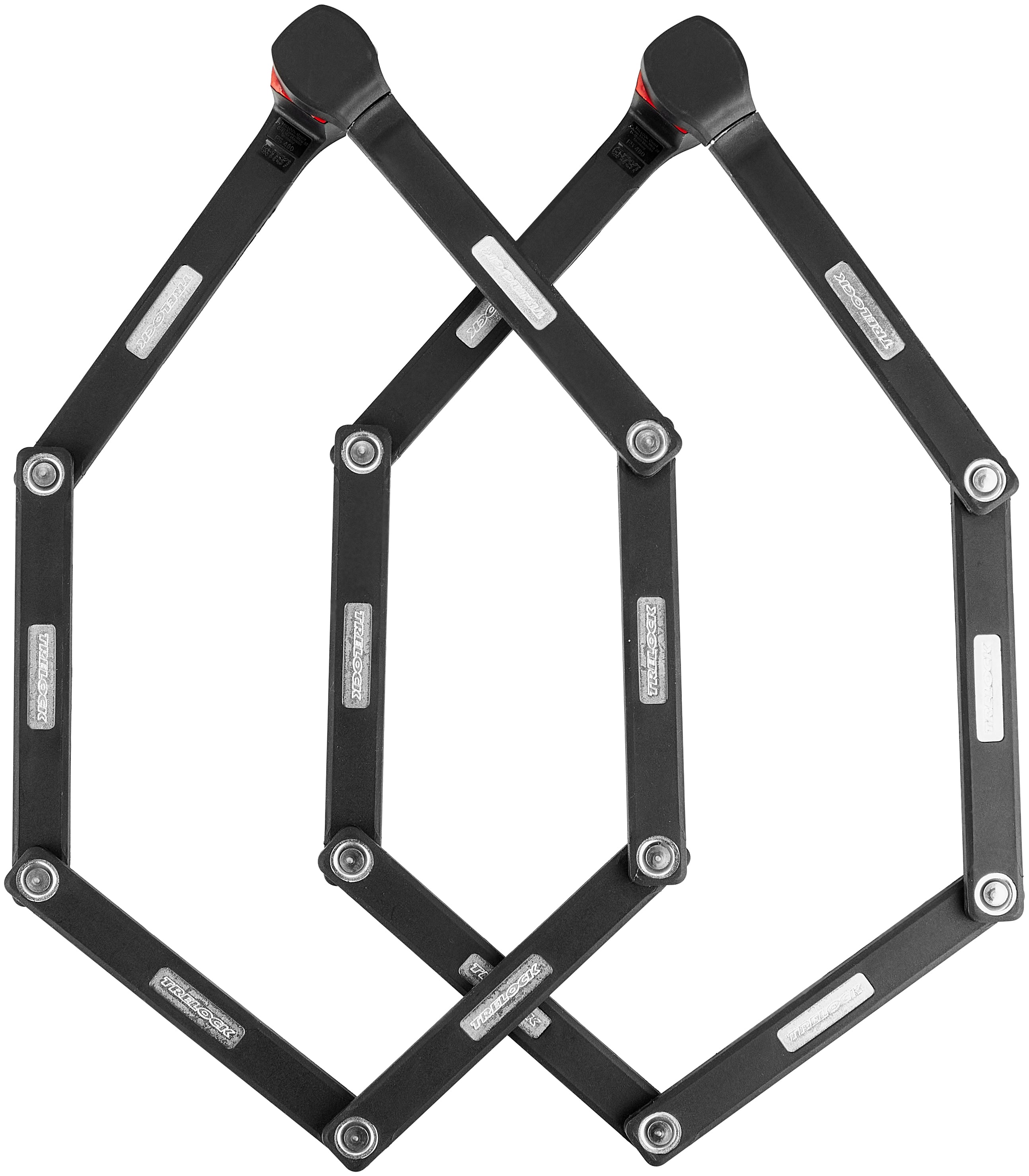 Trelock FS 480 COPS vouwslot dubbele set incl. ZF 480 X-PRESS houder zwart