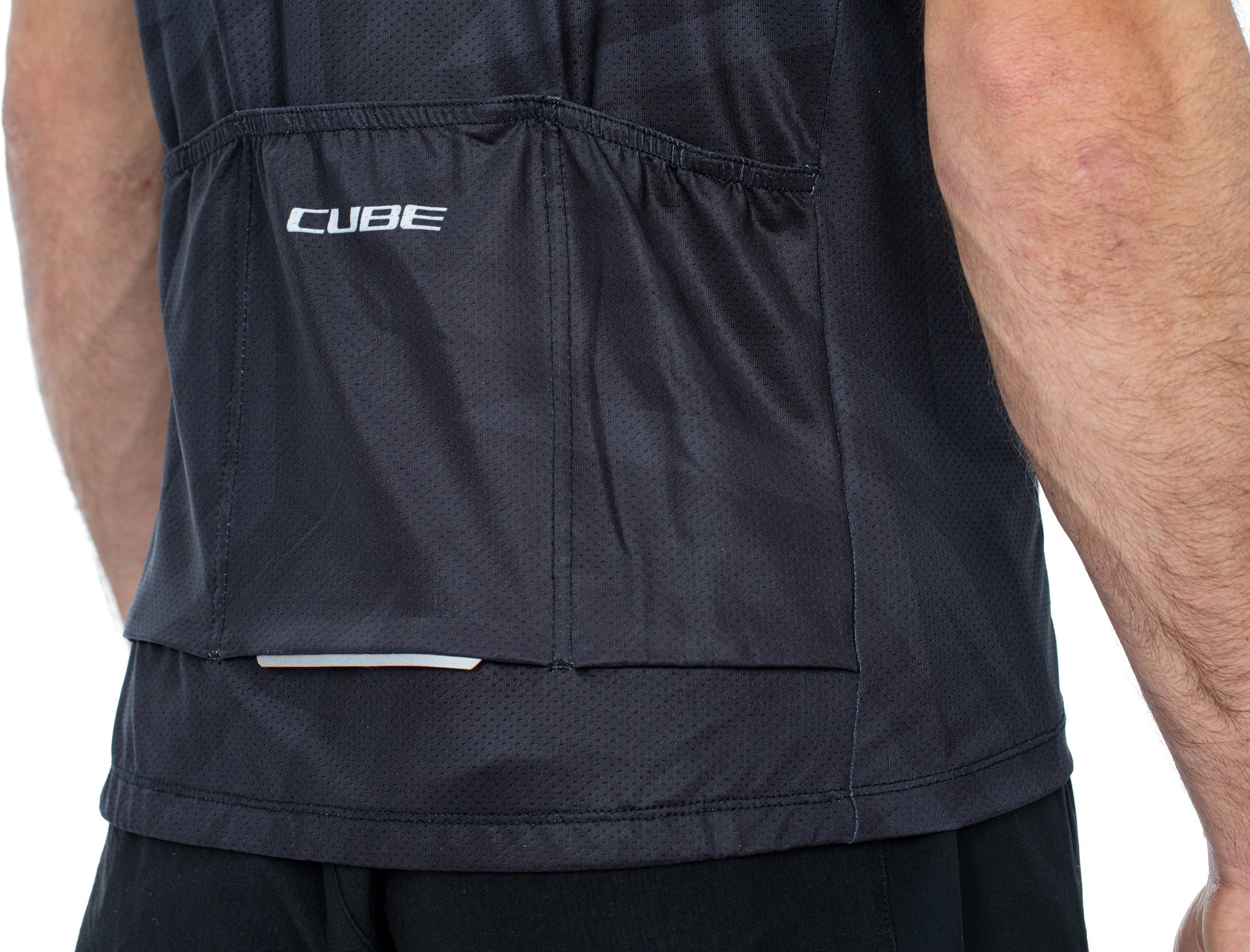 CUBE ATX jersey volledige ritssluiting CMPT korte mouw zwart'n'grijs