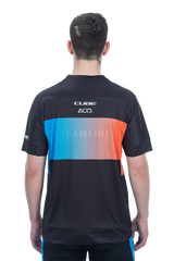 CUBE TEAMLINE Korte mouw ronde hals jersey black´n´blue´n´red