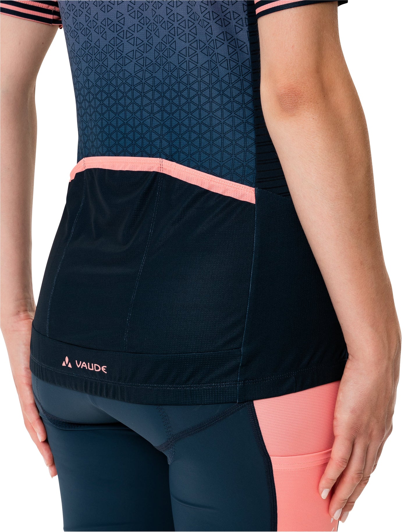 VAUDE Posta Half-Zip Trui Dames blauw/roze