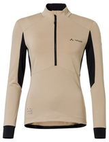 VAUDE Dames Kuro Halfzip LS Tricot beige