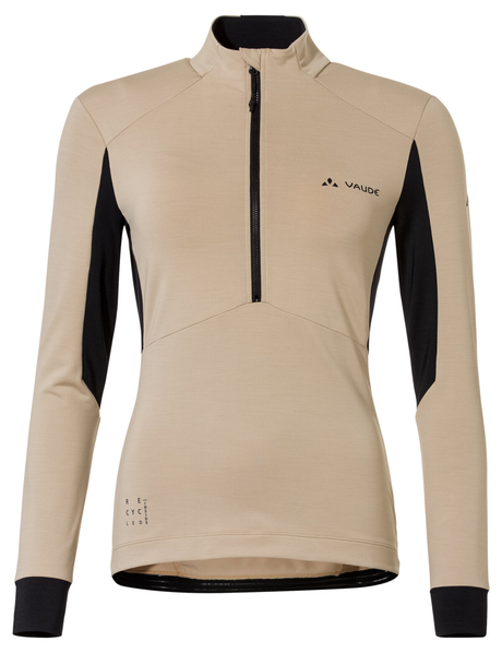 VAUDE Dames Kuro Halfzip LS Tricot beige