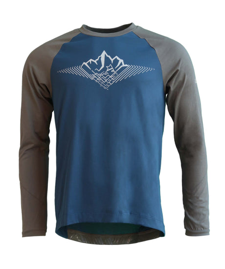 Zimtstern PureFlowz Shirt LS Heren French Navy / Dusty Olive