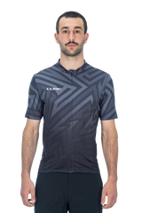 CUBE ATX jersey volledige ritssluiting CMPT korte mouw zwart'n'grijs