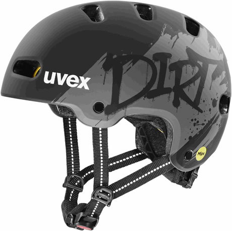 uvex Kid 4 Style Mips Kinderhelm Dirt Zwart Mat
