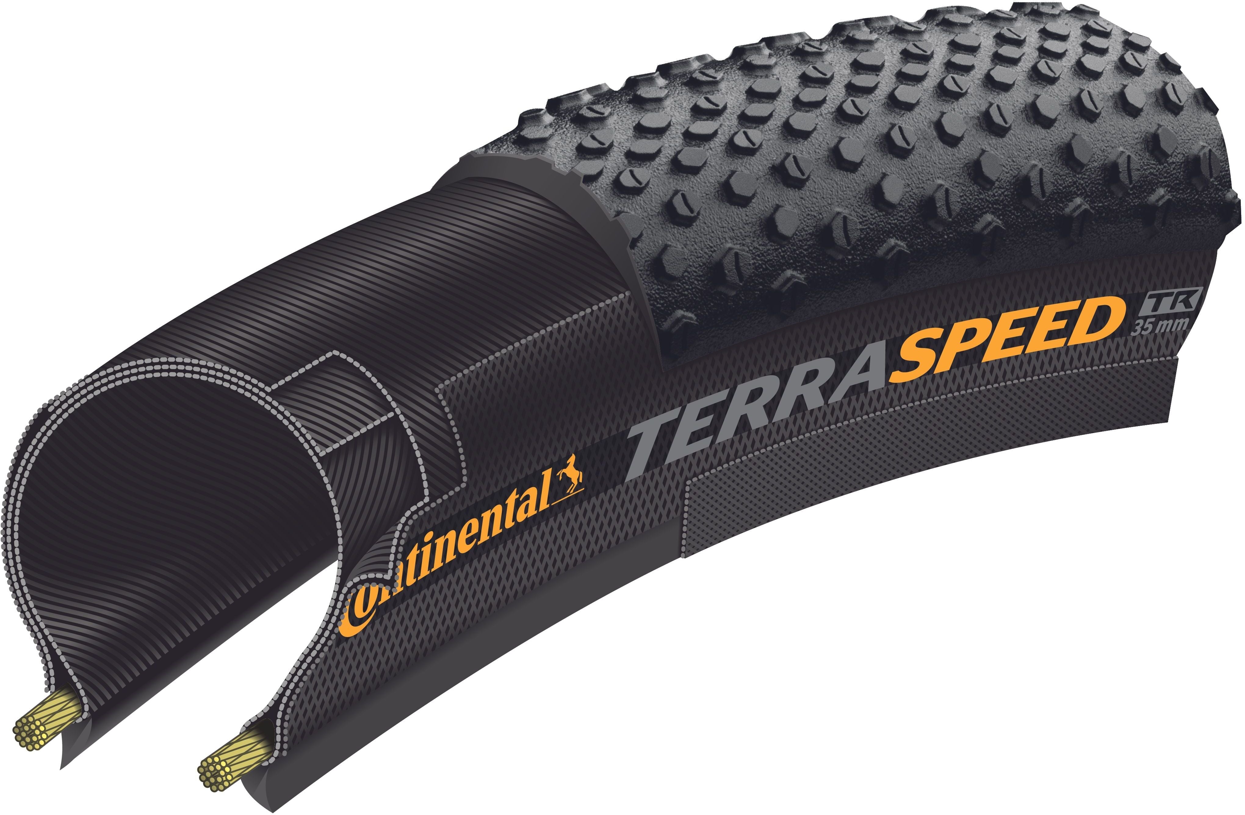 Continental Terra Speed ProTection vouwband 700x40C TLR zwart/bruin