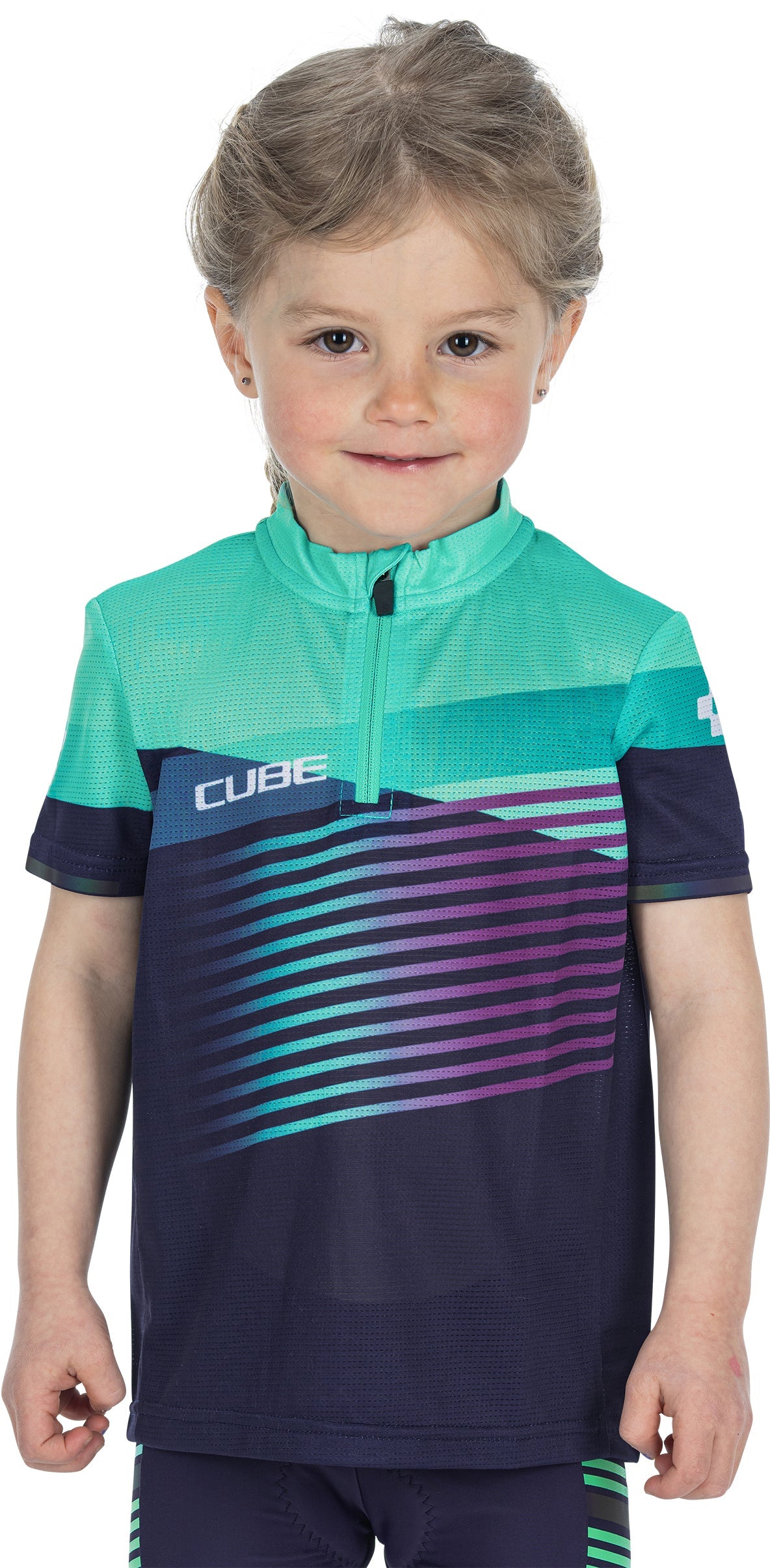 CUBE TEAMLINE Shirt ROOKIE korte mouw blue´n´mint
