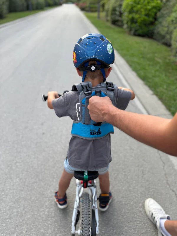 little Biker fietsleerjack Soft Blue