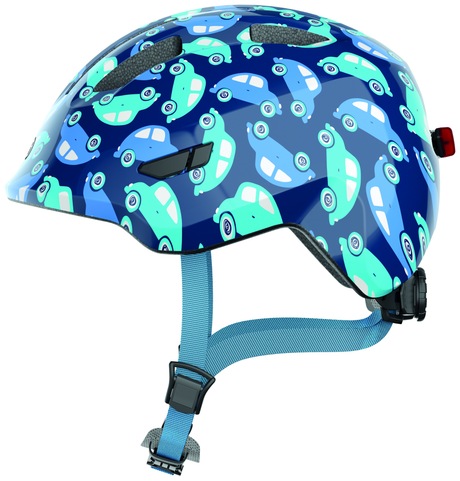 Abus fietshelm Smiley 3.0 LED blauw car