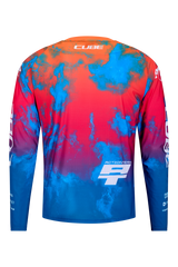 Cube MTB Trikot X Actionteam lange mouw blue´n´pink´n´orange