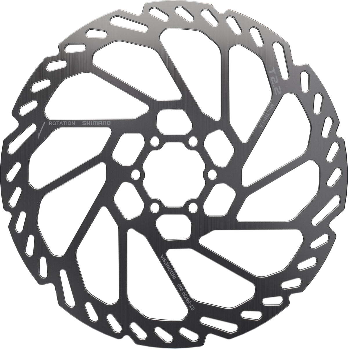 Shimano remschijf RT-6B750 6-gaats, 2,2 mm dikte