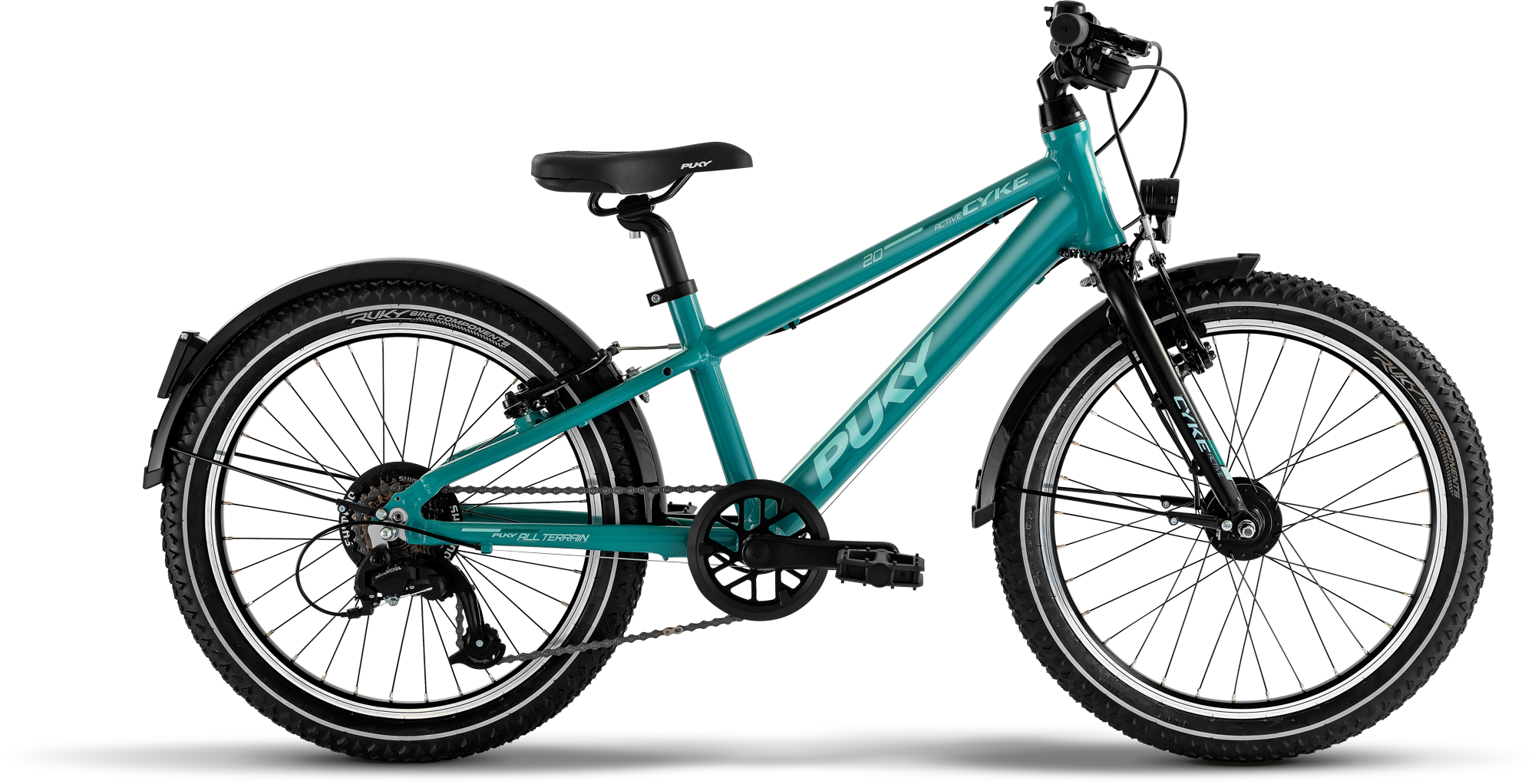 PUKY CYKE 20-7 Alu ACTIVE turquoise/zwart (2025)