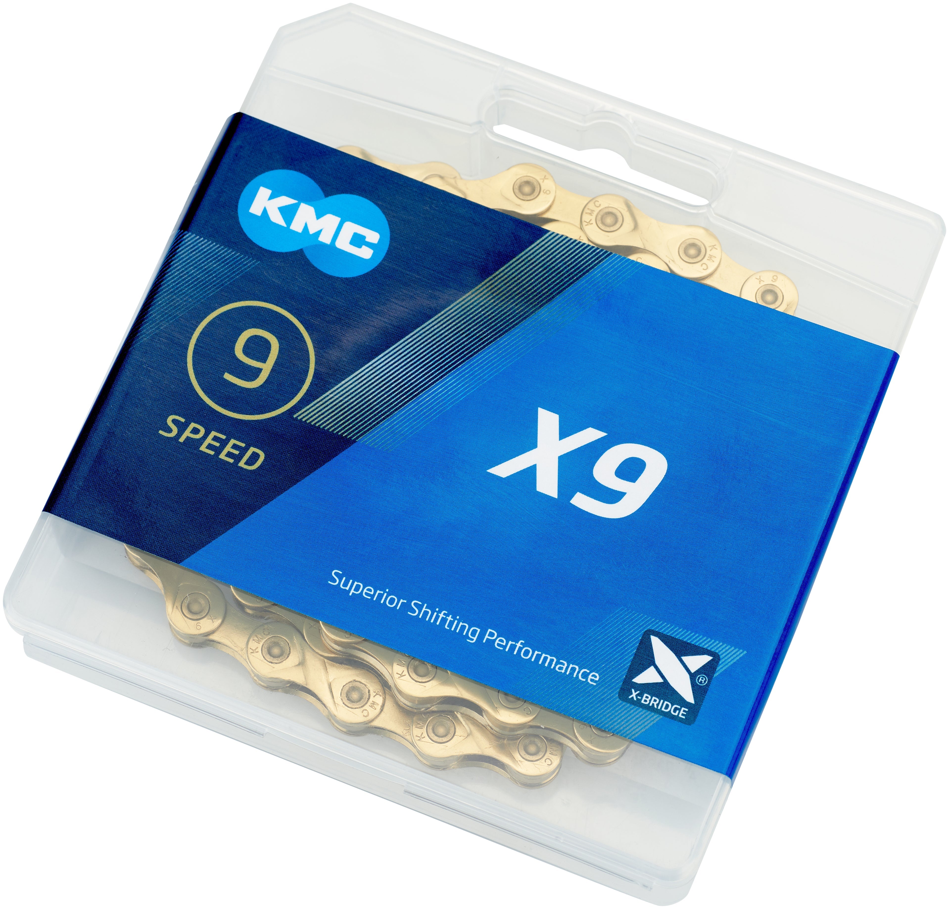KMC X9 Ti-N ketting 9-speed goud