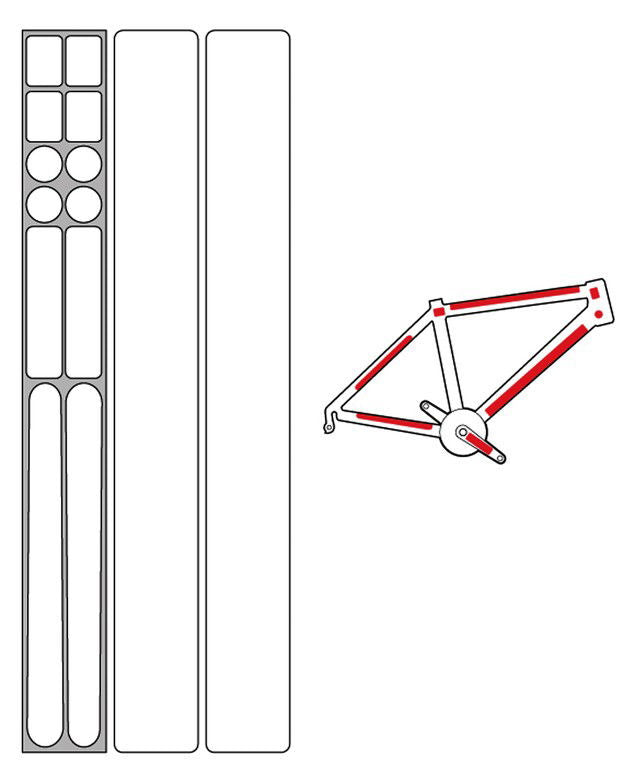 Zefal Skin Armor Set L framebeschermfolie 14 stickers