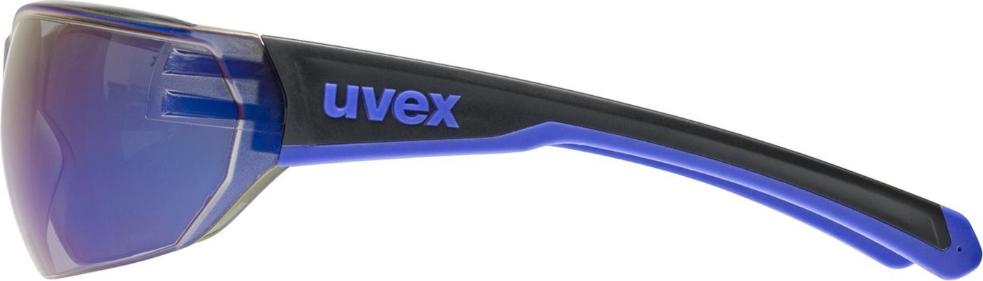 uvex Equate fietsbril Zwart-Blauw Mat / Spiegel Blauw