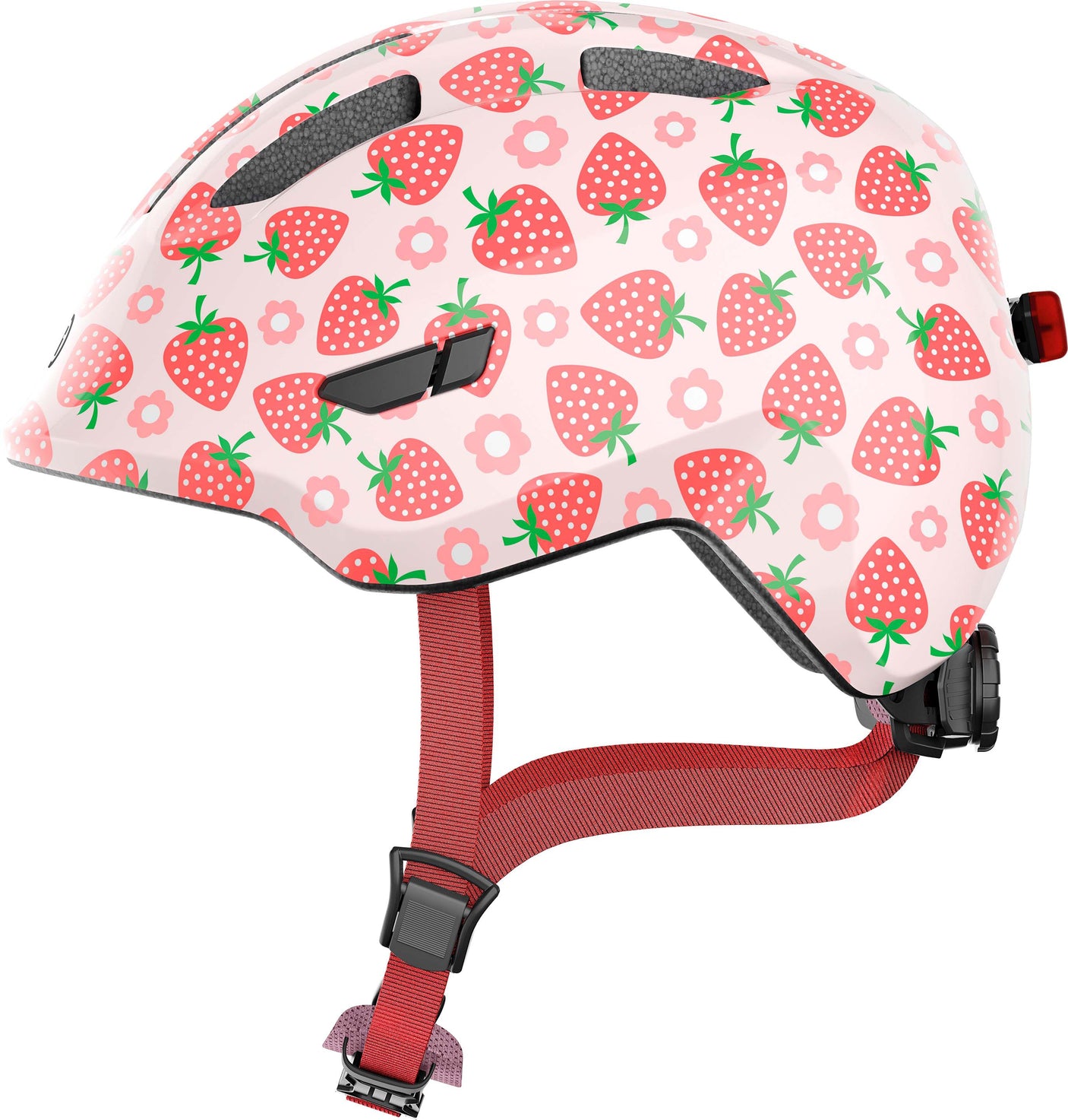 ABUS Smiley 3.0 LED Helm Kids roze aardbei