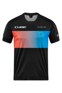 CUBE TEAMLINE Korte mouw ronde hals shirt black´n´blue´n´red – aktuelle Variante