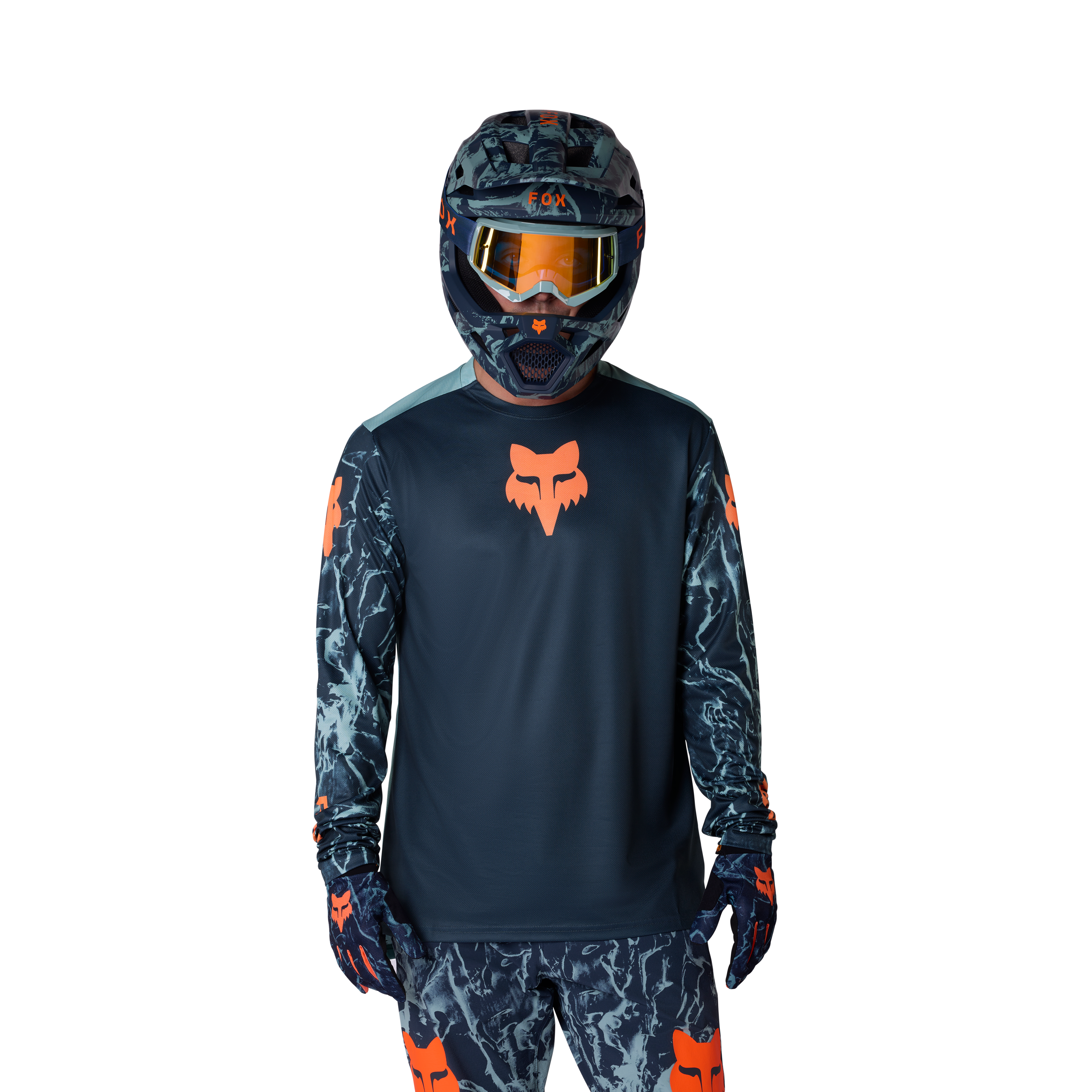 Fox Ranger LS Jersey Img Print Arctic Blue