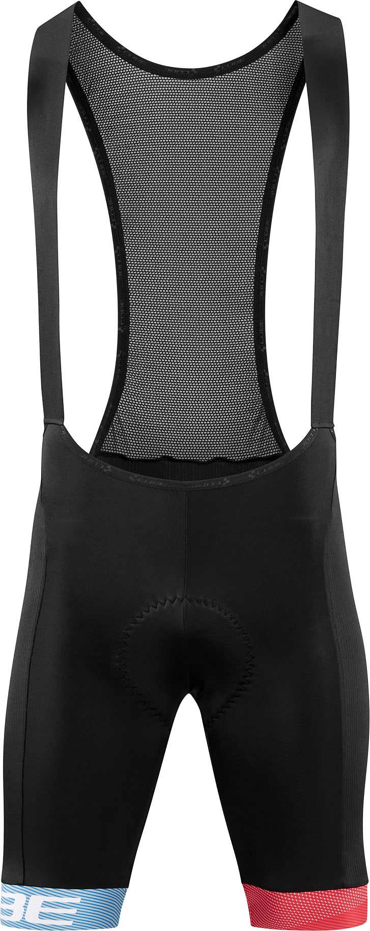 CUBE TEAMLINE korte broek met bretels black´n´blue´n´red