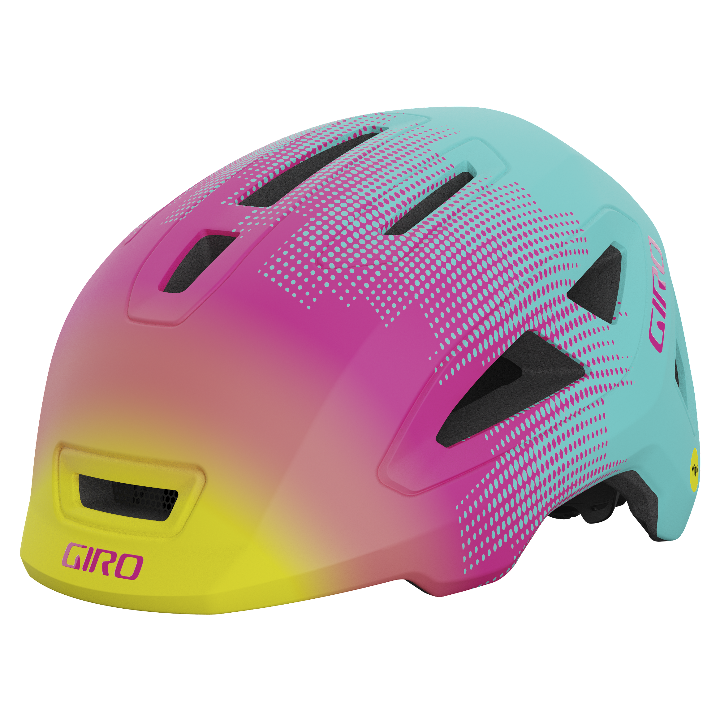 Giro Scamp II helm mat teal/roze towers