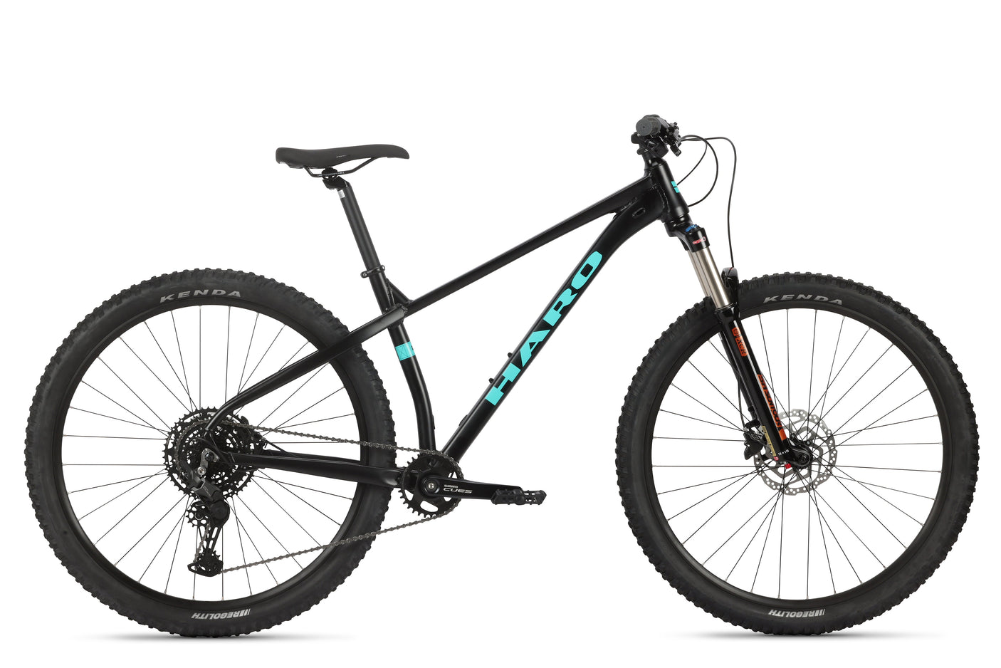 Haro Bikes Double Peak 1 - Matte Black / Teal (2025)