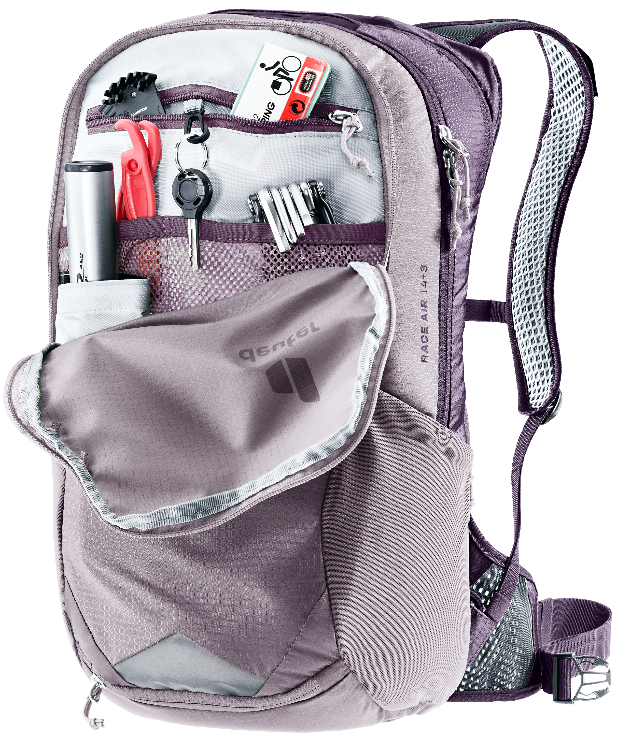deuter Race Air 14+3 fiets rugzak lavendel-paars