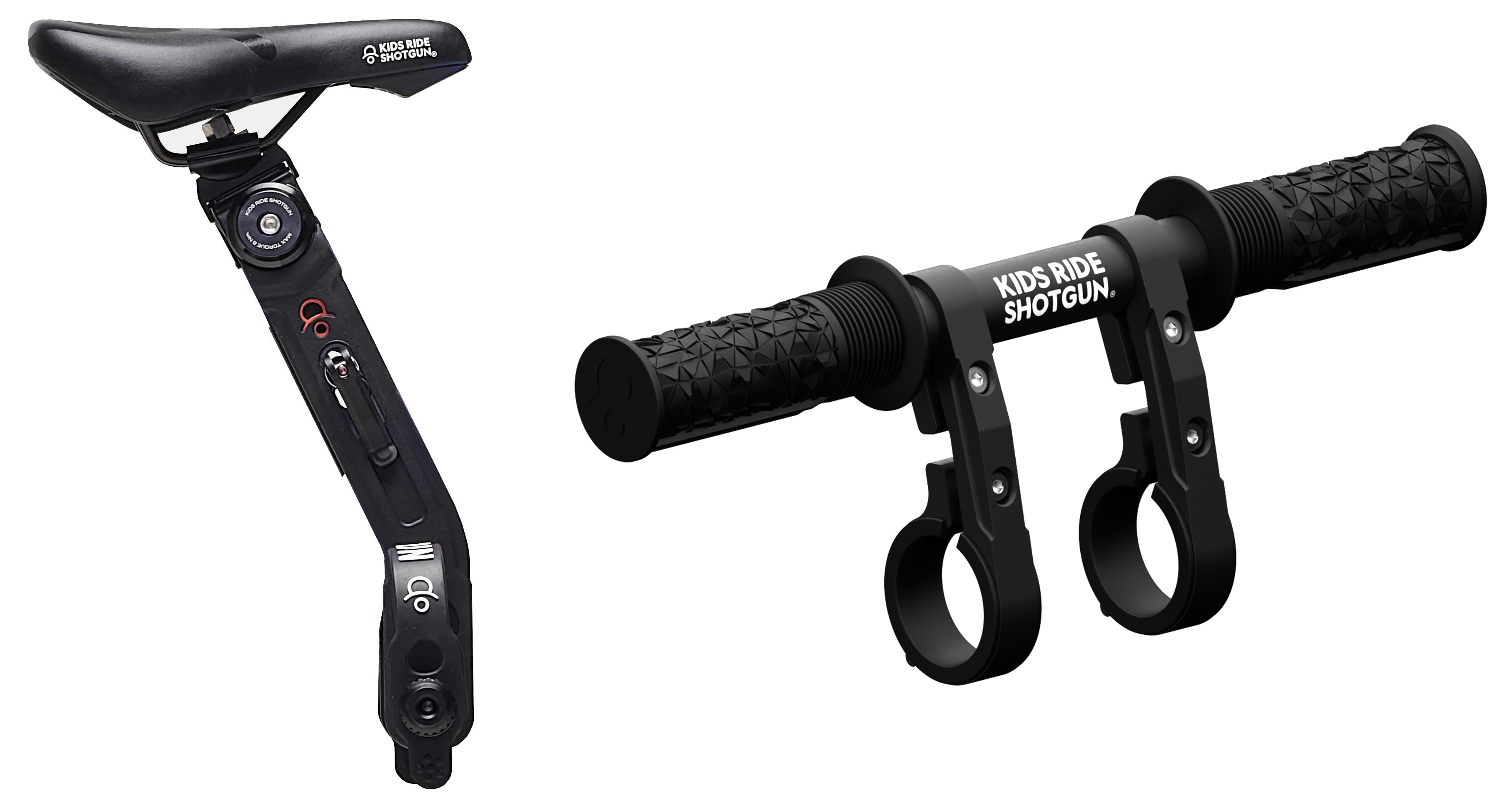 Kids Ride Shotgun 2.0 MTB Front Kinderzitje/Stuur Combo Set zwart