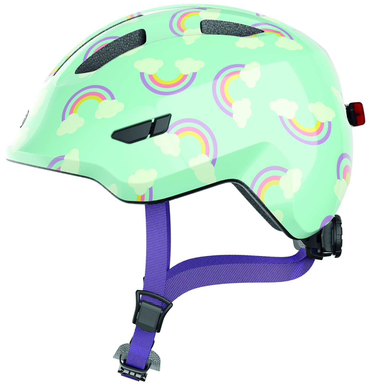 Abus fietshelm Smiley 3.0 LED blauw rainbow