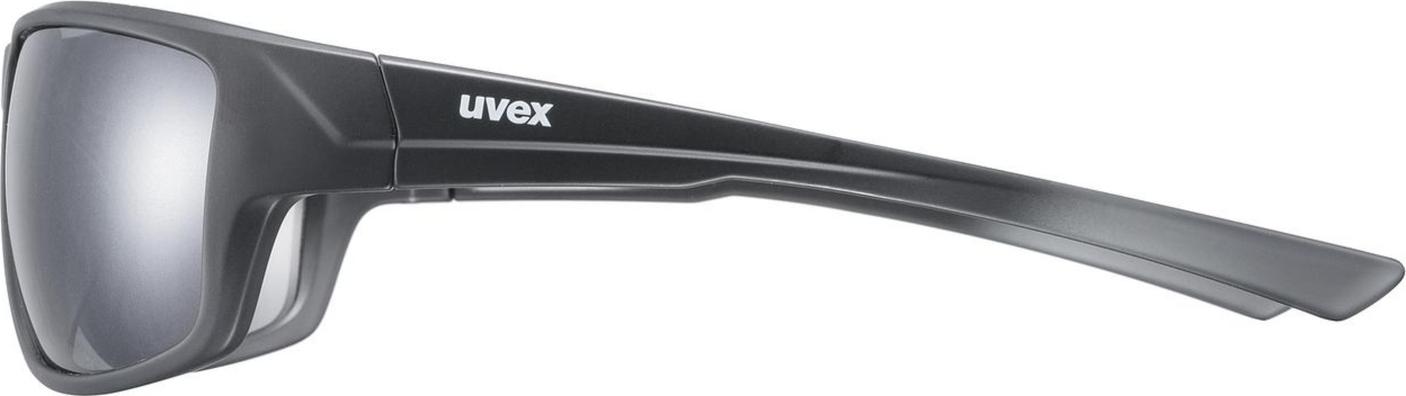 uvex Sportstyle 230 fietsbril Zwart Mat / Lightmirror Zilver
