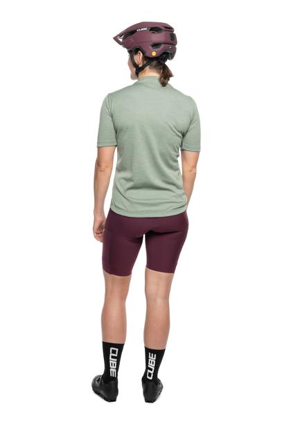 Cube GRAVEL WS korte mouw shirt groen