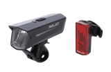 XLC CL-S24 PROXIMA LED accu verlichtingsset aluminiumkleurig