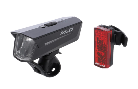 XLC CL-S24 PROXIMA LED accu verlichtingsset aluminiumkleurig