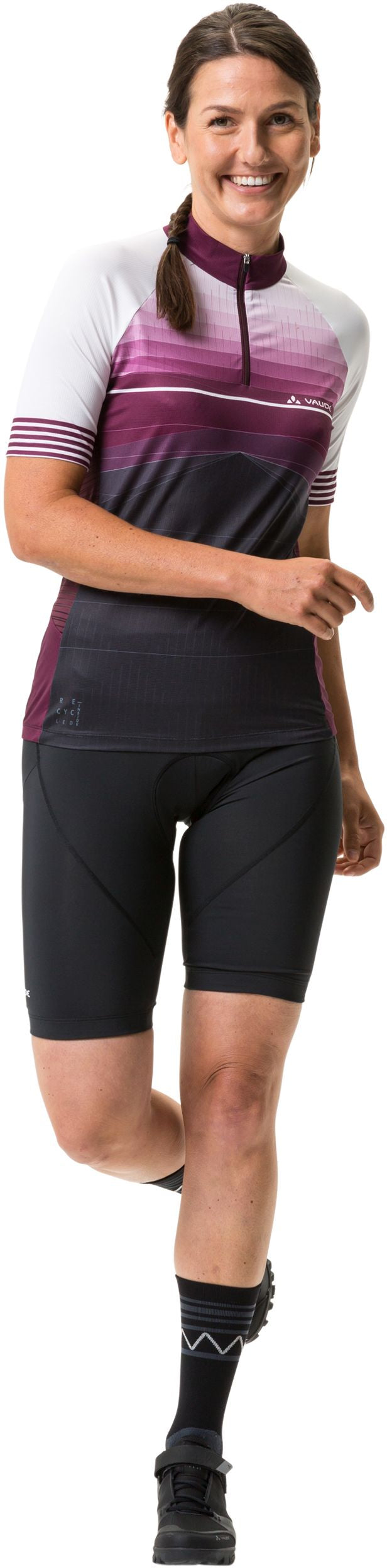 VAUDE Posta shirt met 1/2 rits dames paars