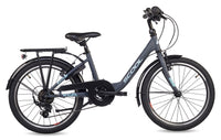 S'COOL chiX 20-K6 (2026) | 20 inch kinderfiets | Donkergrijs/Aqua – aktuelle Variante