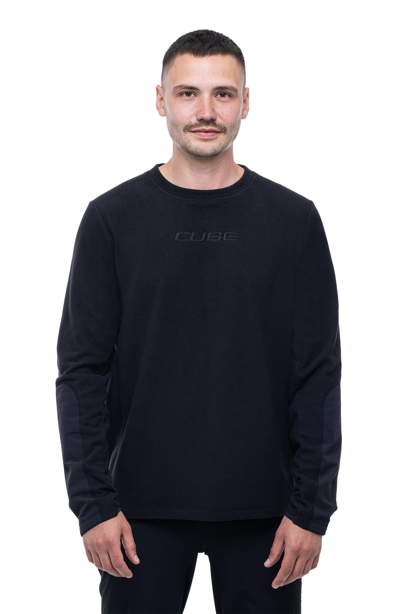 CUBE ATX fleece jersey lange mouw zwart