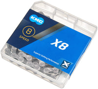 KMC X8 ketting 7/8-voudig zilver/grijs – aktuelle Variante