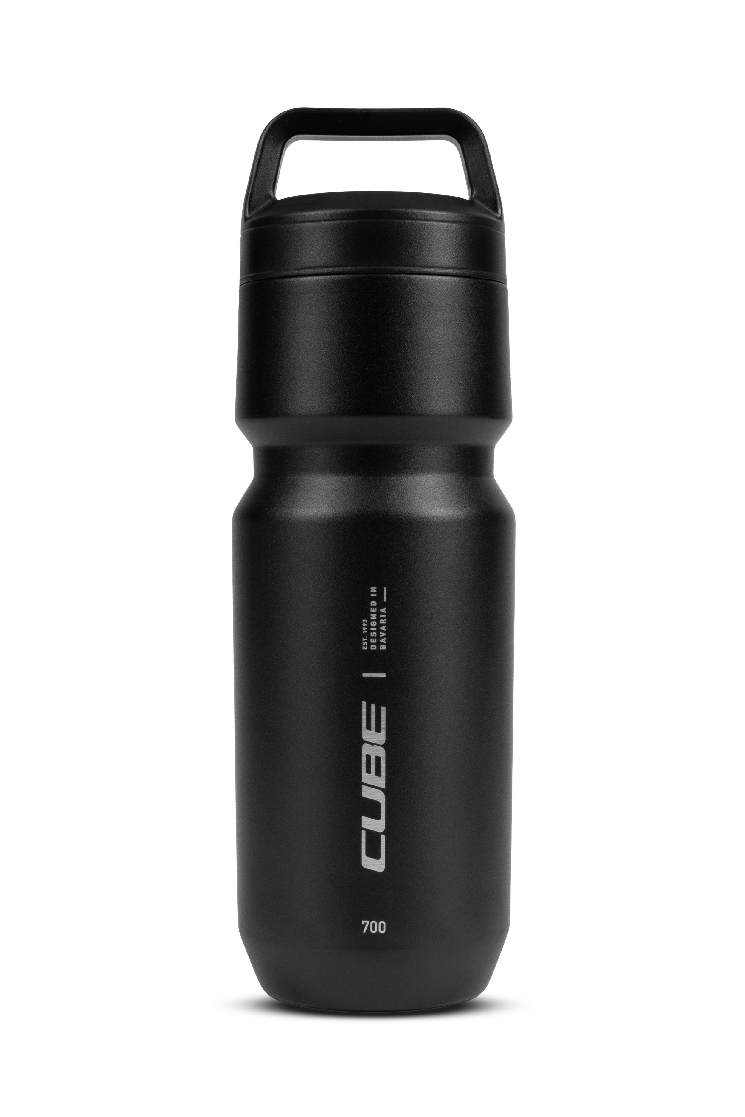 Cube RVS-fles Arc 700 black