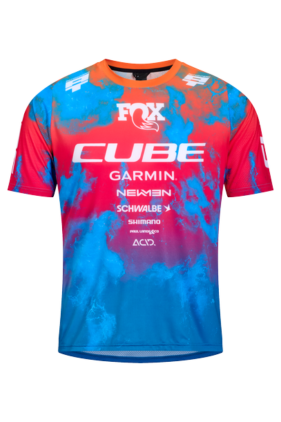 Cube MTB Shirt X Actionteam korte mouw blue´n´green