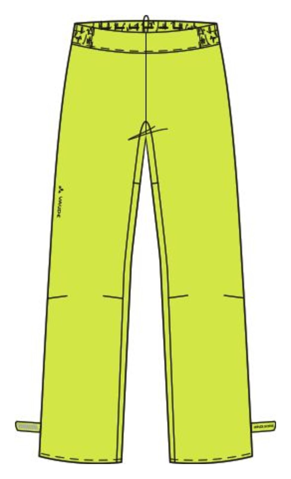 VAUDE Drop Pants II Dames geel