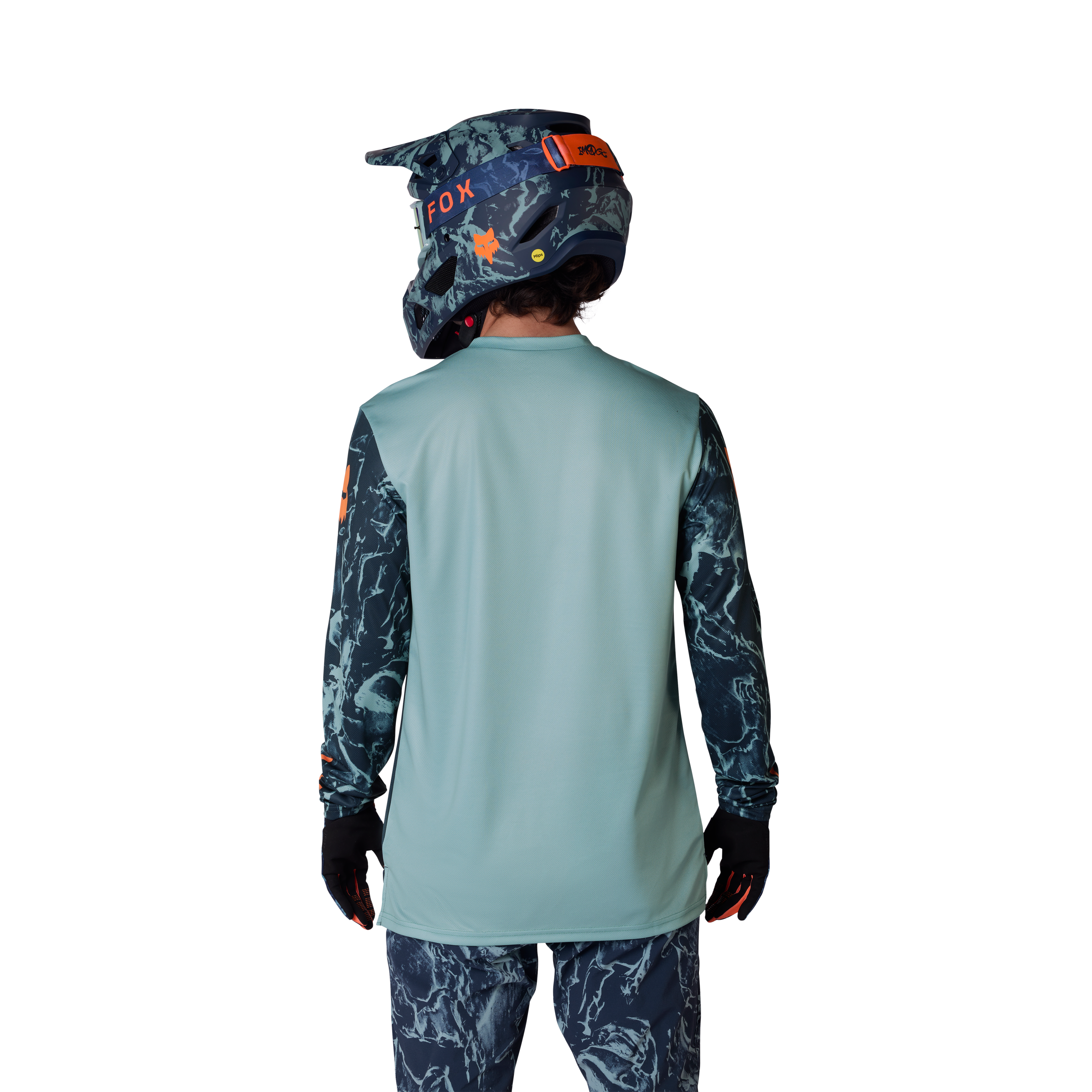 Fox Ranger LS Jersey Img Print Arctic Blue