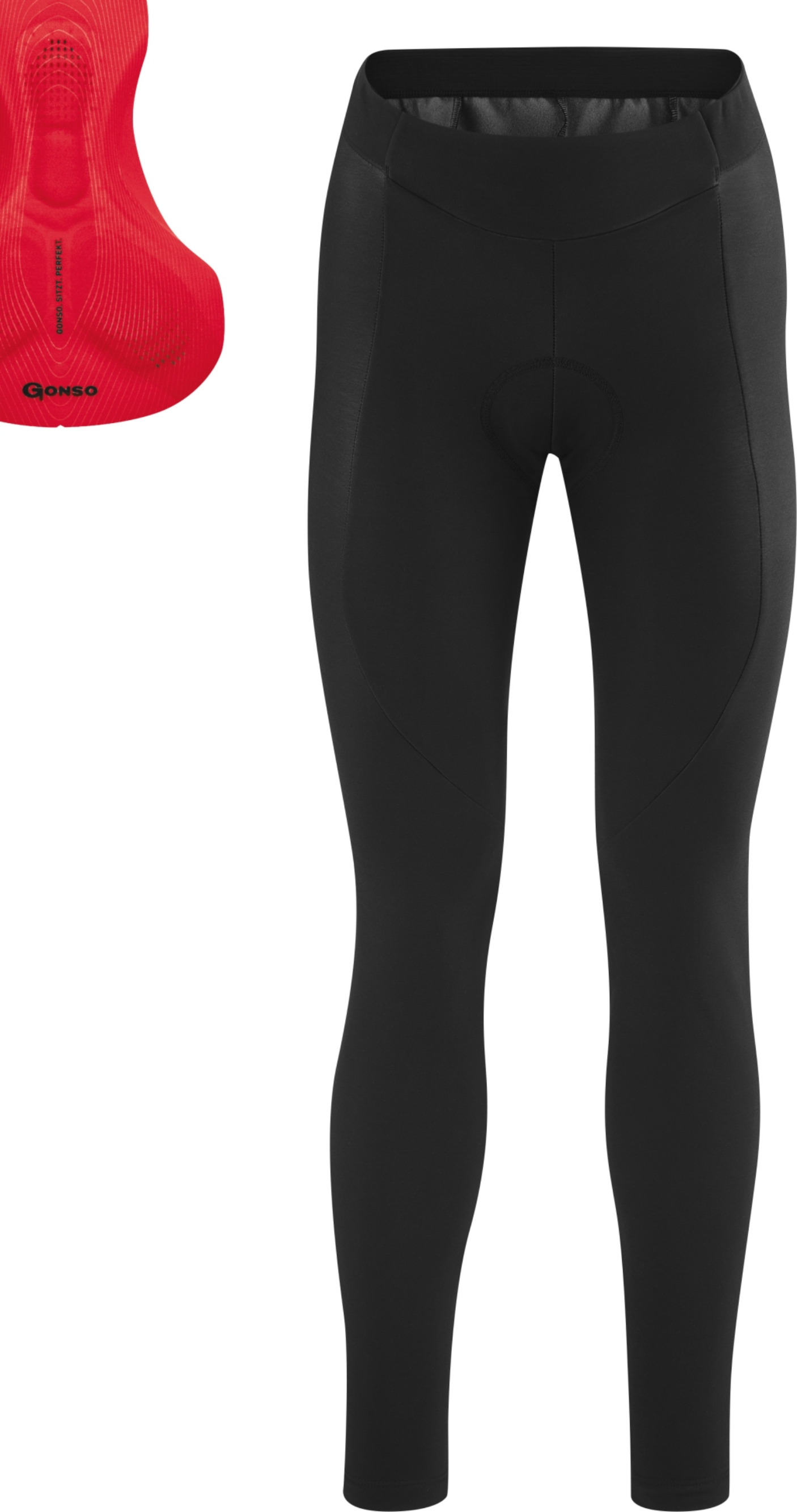 Gonso SITIVO Tight Dames zwart / vuur