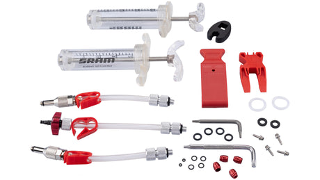 SRAM ontluchtingsset Professional zonder DOT 5.1 remvloeistof transparant/rood