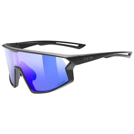 uvex Skyryse zwart mat/mirror blue