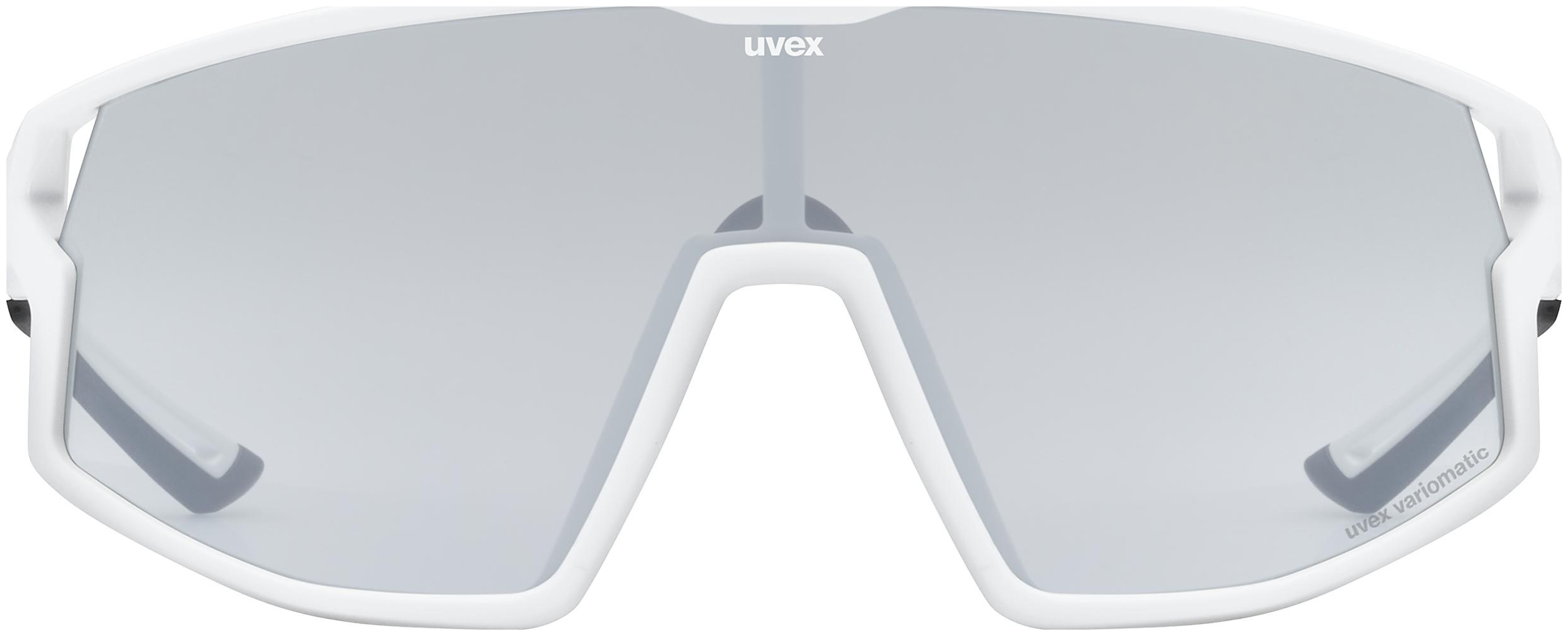 uvex Skyryse V fietsbril Wit Mat / Lightmirror Zilver