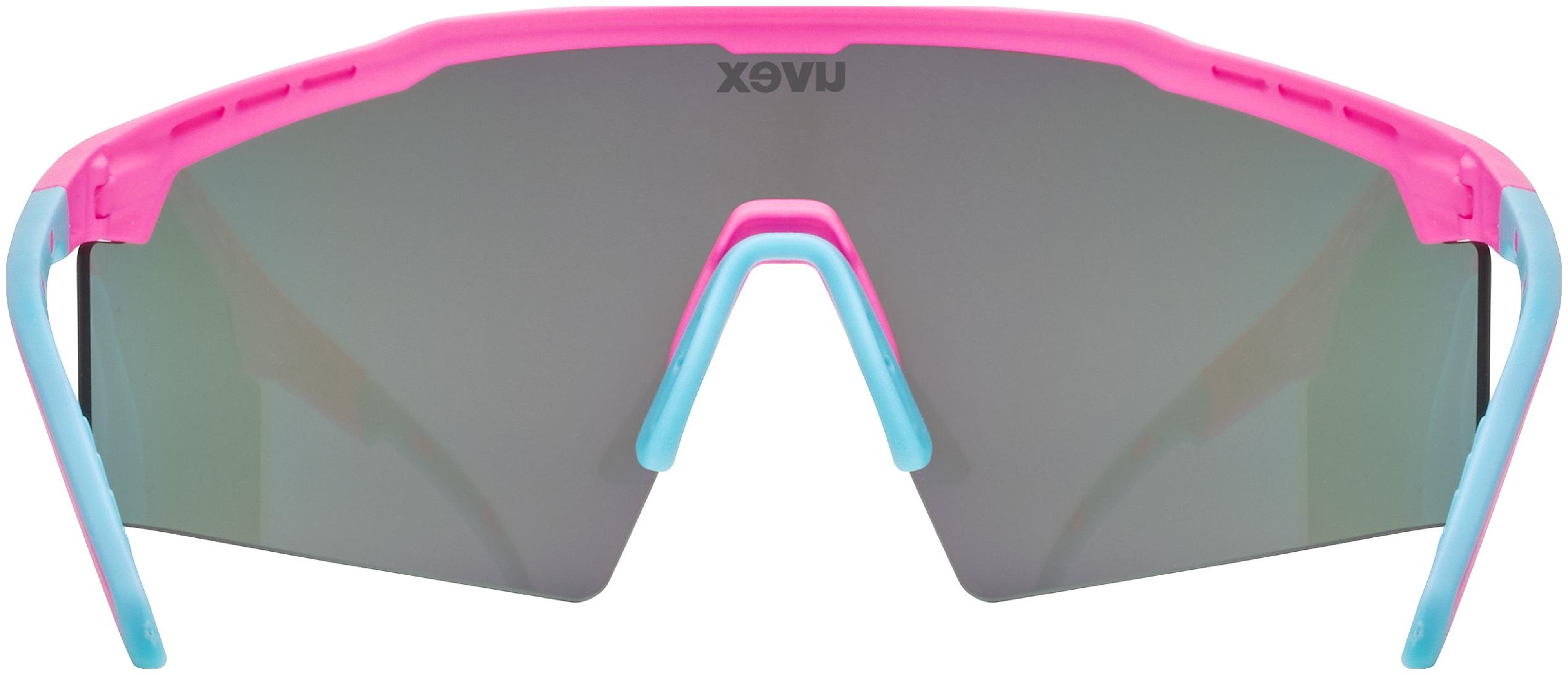 uvex Flowline fietsbril Roze Mat / Mirror Blue