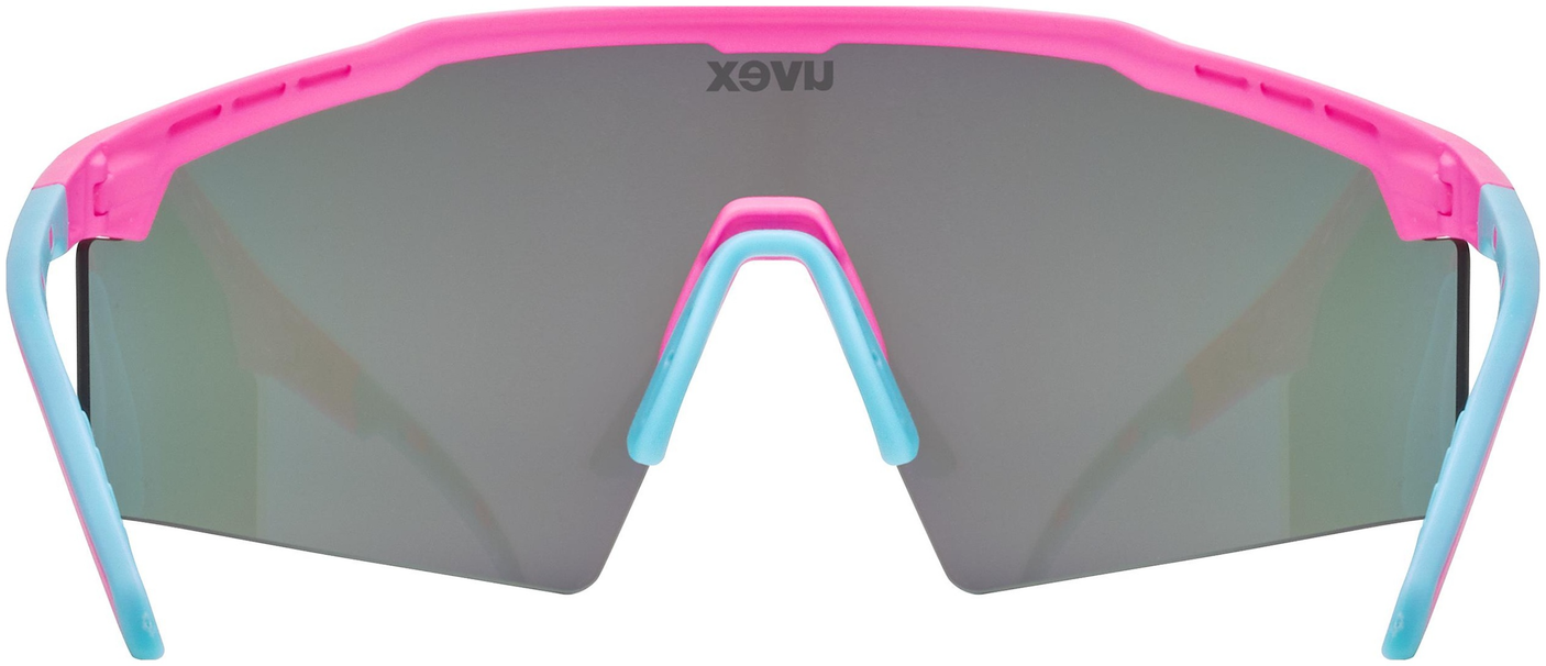 uvex Flowline fietsbril Roze Mat / Mirror Blue