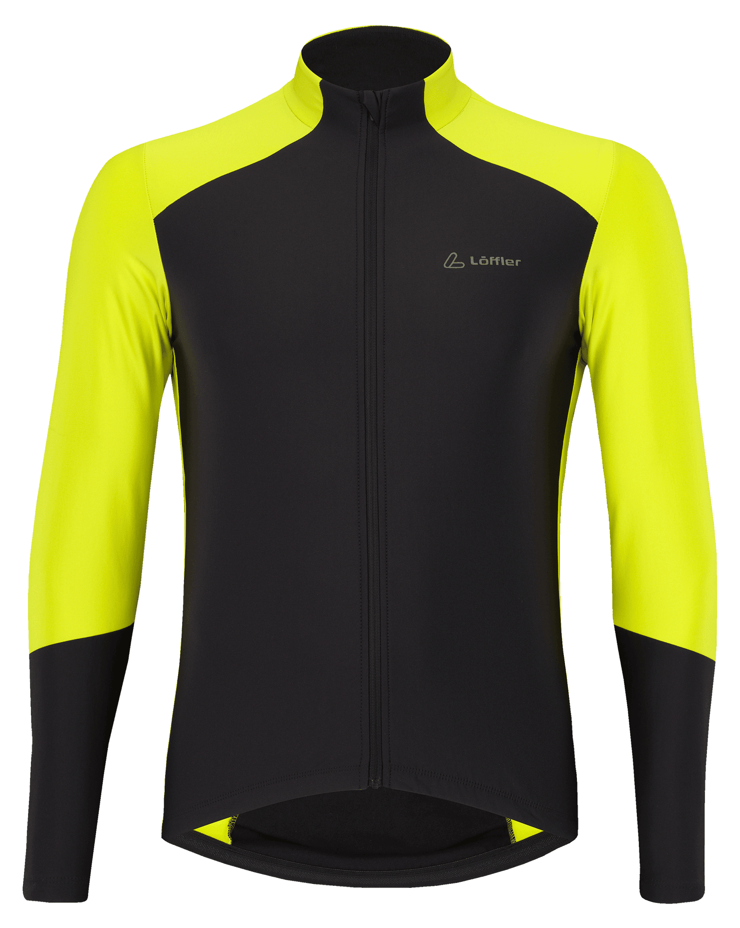 Löffler M Bike L/S Jersey Combo Mid Zwart/Neon Geel